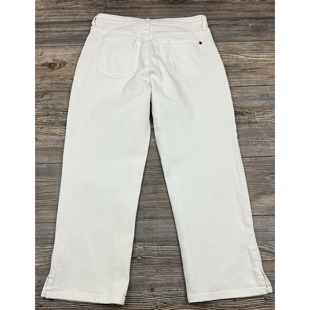 Spanx By Sara Blakey The Slim X Casual Capri White Denim Stretchy Size 27